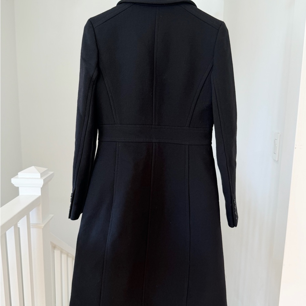 J.Crew Lady Day Double-Cloth Wool Coat | Black | Size 0 | Like New - Picture 4 of 6